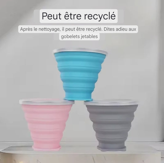 🥤 Gobelet en Silicone Pliable. 13 500 fcfa pour 2 gobelets