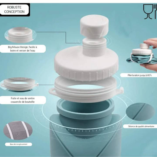 Gourde en silicone pliable 13 500F